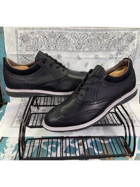 Ashworth Encinitas Tour Wingtip Spikelss Leather Golf Shoes Mens Sz 12.5 Worn 2X